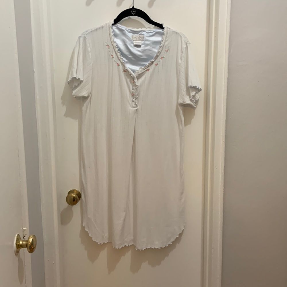Aria Nightgown Shortsleeve White Size Small